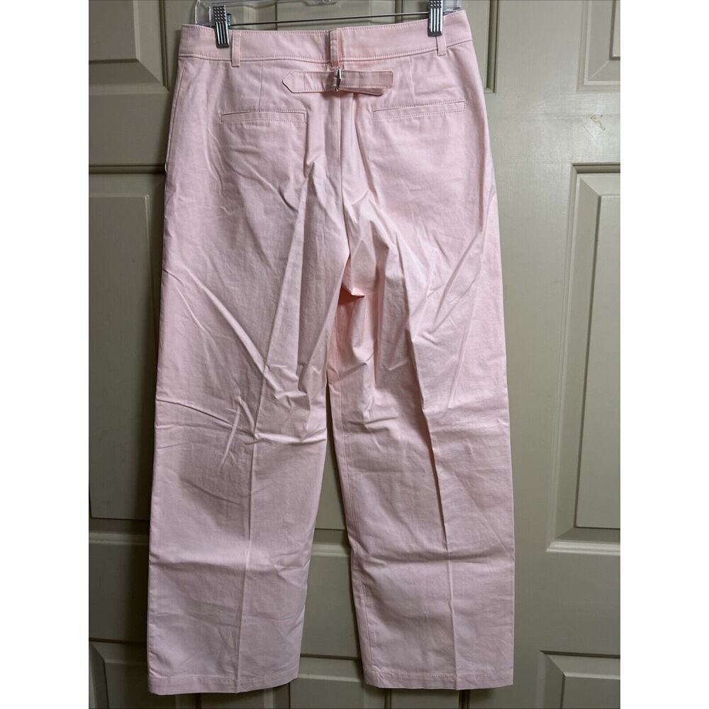 NWT J. Crew Full Length Wide Leg Trouser in Cotton Blend Pink 6P - Picture 6 of 7